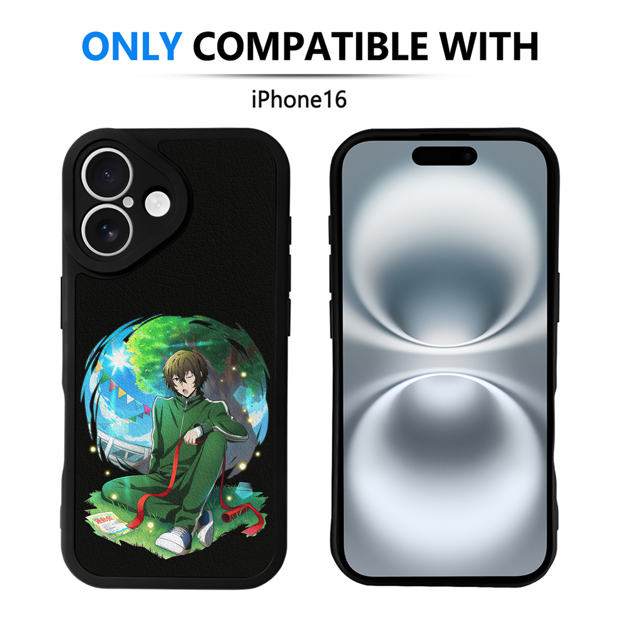 （画像用） 文豪ストレイドッグス Bungo Stray Dogs 【iPhone 16シリーズ対応】シリコンスマホケース（レザー調） 材質：シリコン